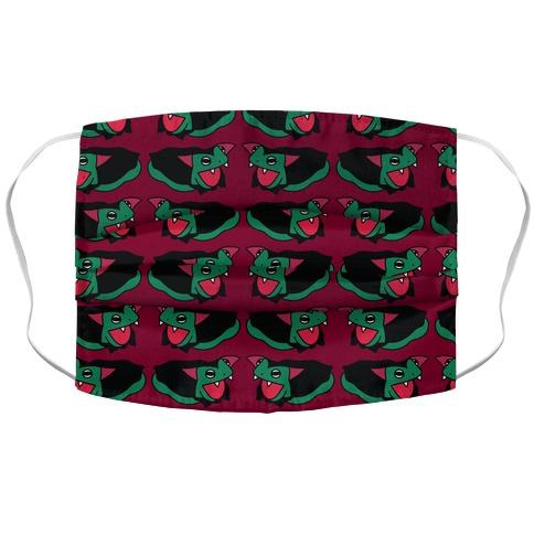 Fangy Frog Pattern Accordion Face Mask