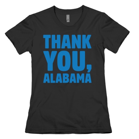 Thank You Alabama White Print Womens T-Shirt
