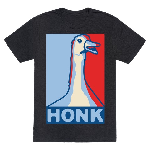 Goose HONK Parody White Print T-Shirt