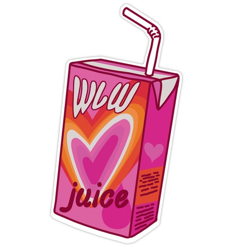 Lesbian Juice Juice Box Die Cut Sticker