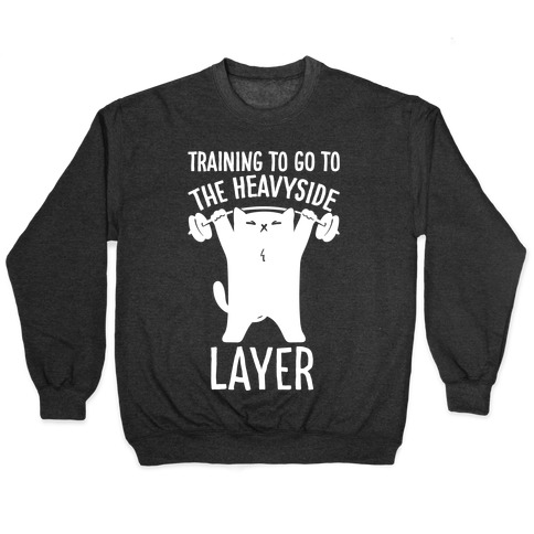 Training To Go To The Heavyside Layer Parody White Print Pullover