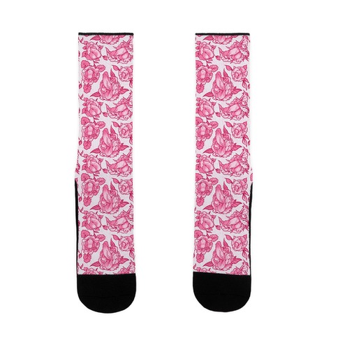 Floral Penis Pink Sock