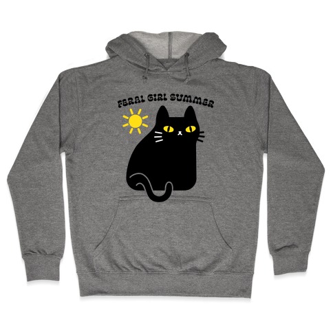 Feral Girl Summer Cat Hooded Sweatshirt