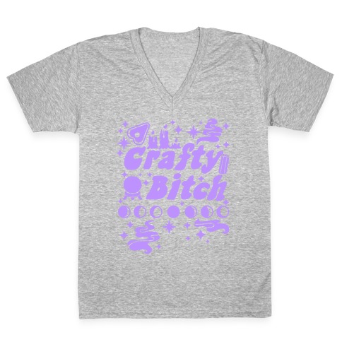 Crafty Bitch V-Neck Tee Shirt