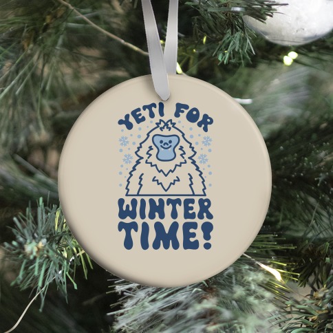 Yeti For Winter Time Ornament