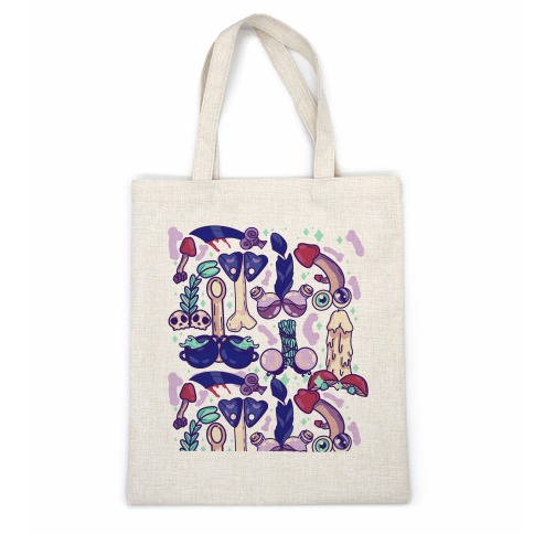 Phallic Witchy Things Pattern Casual Tote