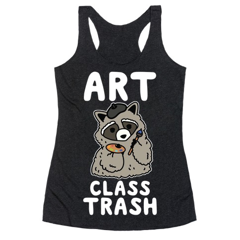 Art Class Trash Raccoon Racerback Tank Top
