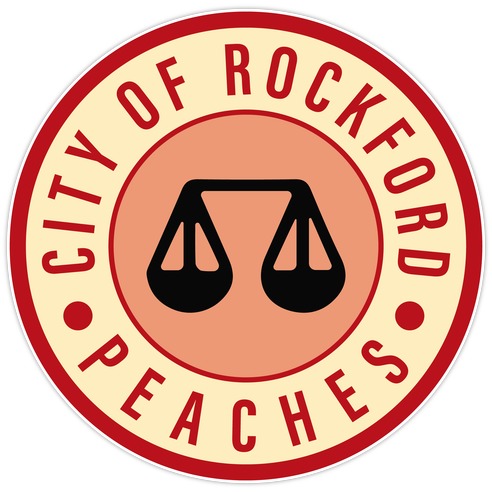 Rockford Peaches Patch Die Cut Sticker