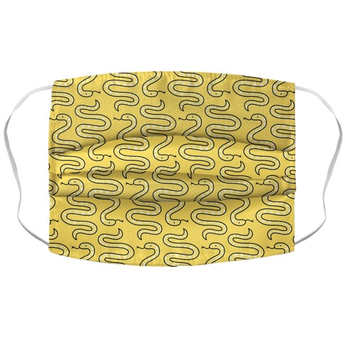 Yellow Python Pattern Accordion Face Mask