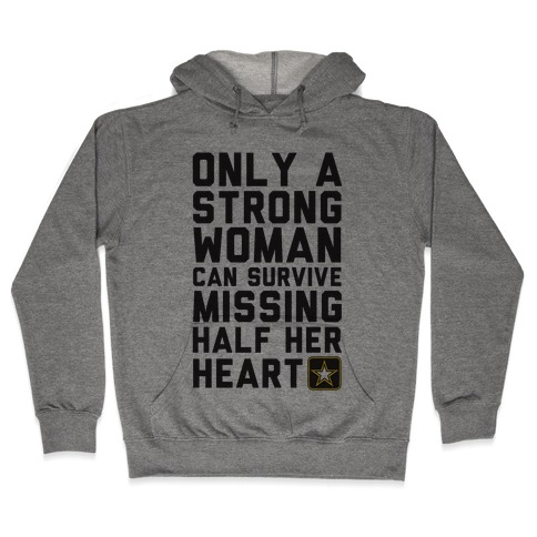 Only A Strong Woman Army Hooded Sweatshirt