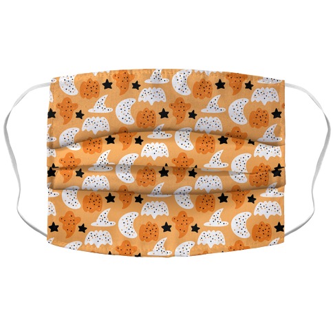 Frosted Halloween Cookies Pattern Accordion Face Mask