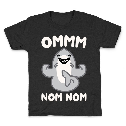 Ommm Nom Nom Shark Parody Kids T-Shirt