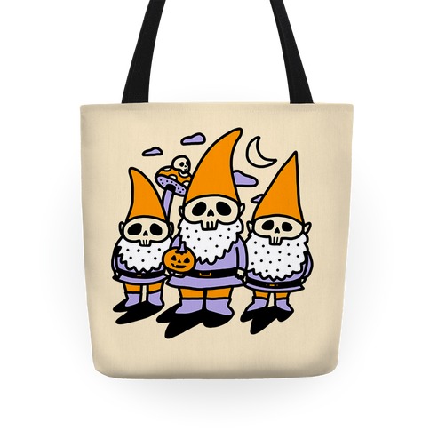 Happy Hall-Gnome-Ween (Halloween Gnomes) Tote