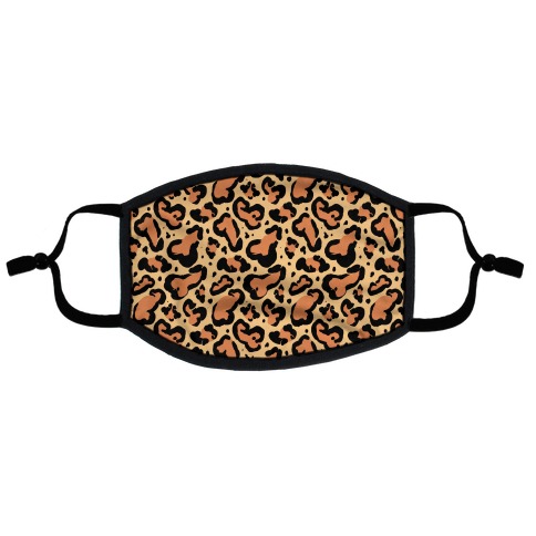 Leopard Print Penis Pattern Flat Face Mask