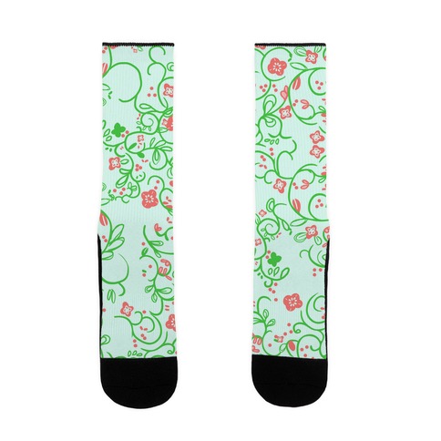 Spring Flora Pattern Sock