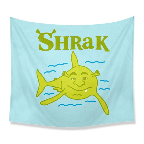 Shrak Shrek The Shark Tapestry