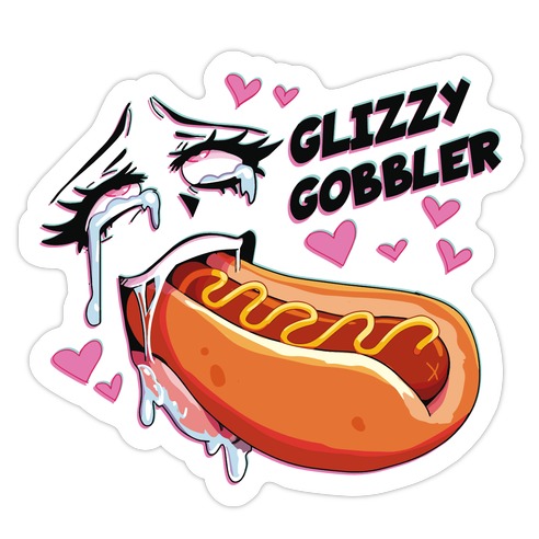 Ahegao Glizzy Gobbler Die Cut Sticker