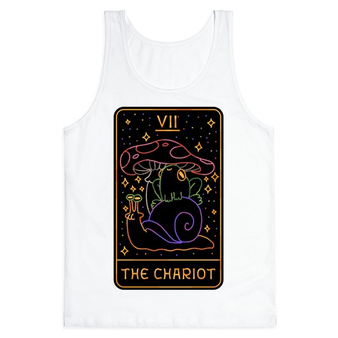 The Chariot Frog On a Snail Tarot Tank Top