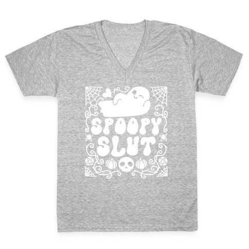 Spoopy Slut V-Neck Tee Shirt