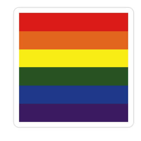 Gay Pride Flag Die Cut Sticker