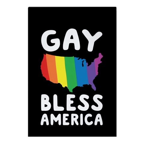 Gay Bless America Garden Flag