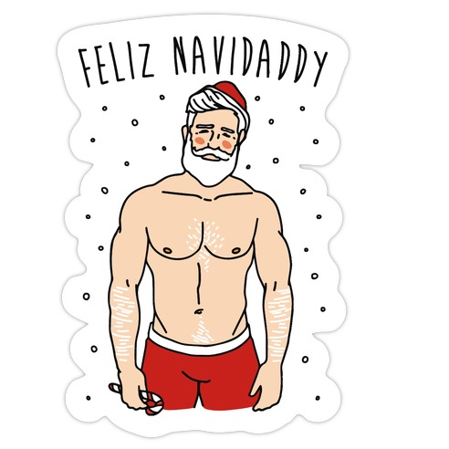 Feliz Navidaddy Parody Die Cut Sticker