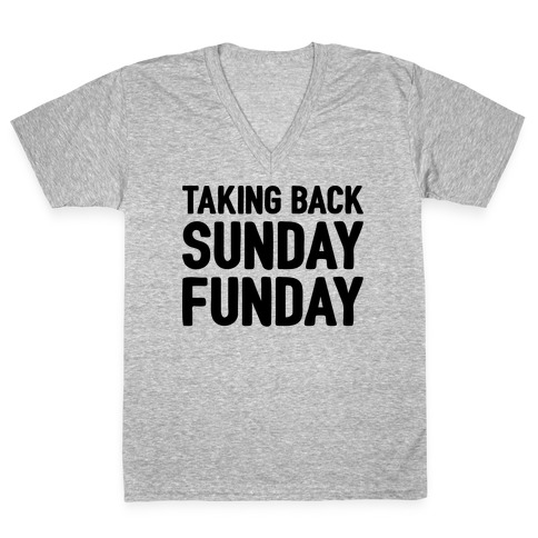 Taking Back Sunday Funday Parody V-Neck Tee Shirt