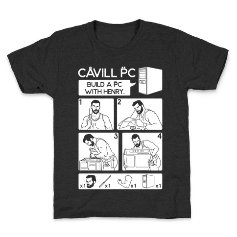 Cavill PC Parody White Print Kids T-Shirt