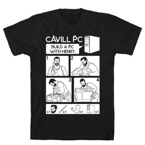 Cavill PC Parody White Print T-Shirt
