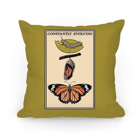 Constantly Evolving Monarch Butterfly Pillow
