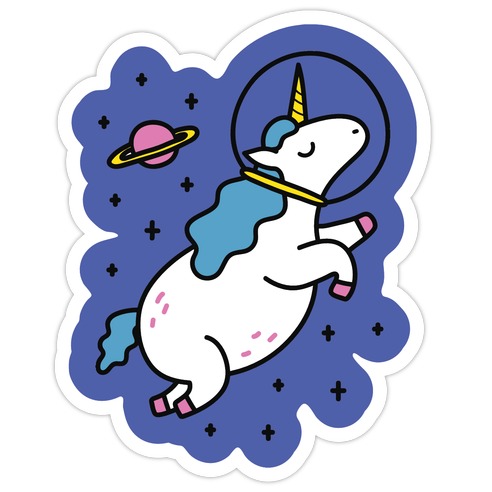 Space Unicorn Die Cut Sticker