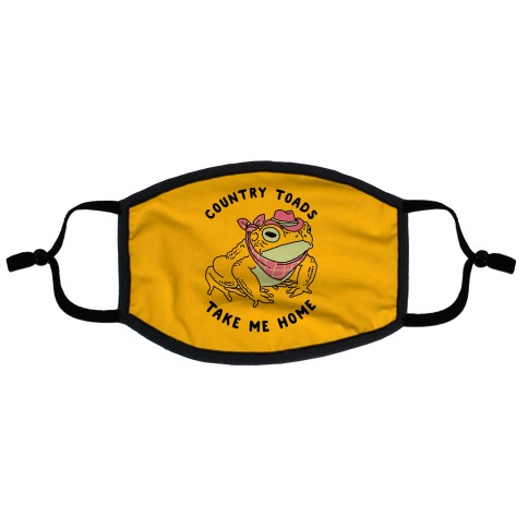 Country Toads Take Me Home Flat Face Mask