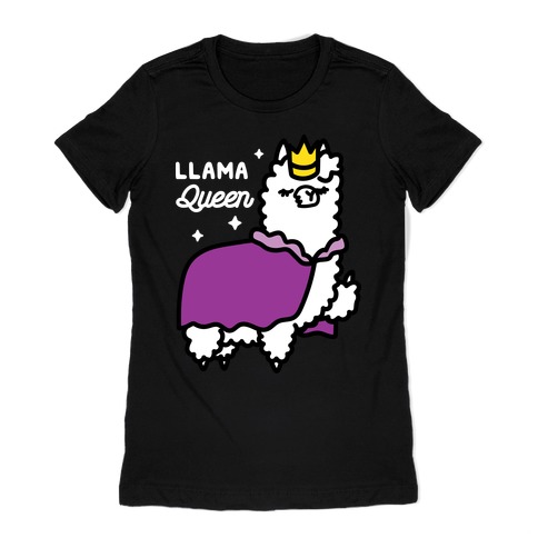 Llama Queen Womens T-Shirt