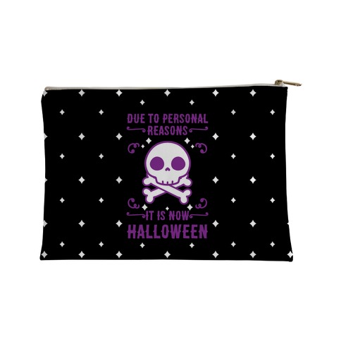 Due To Personal Reasons It Is Now Halloween Skull (Purple) Accessory Bag