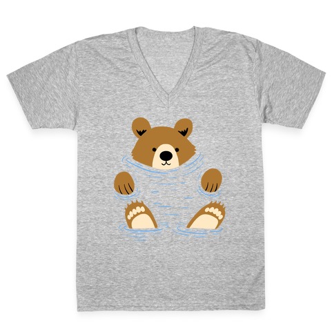 River Bear V-Neck Tee Shirt