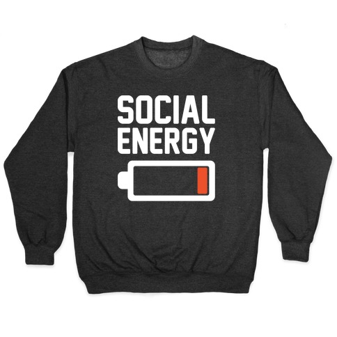 Social Energy Low White Print Pullover