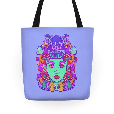 Trippy Little Mushroom Witch Tote