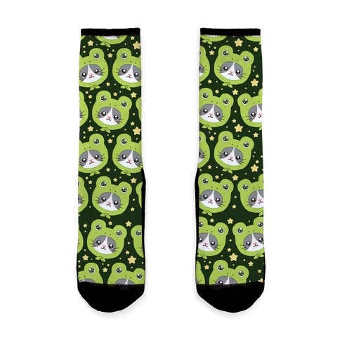 Frog Hat Cat Sock