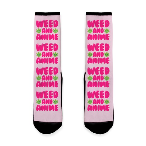 Weed And Anime Sock