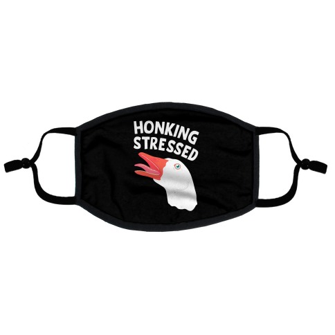 Honking Stressed Goose Flat Face Mask
