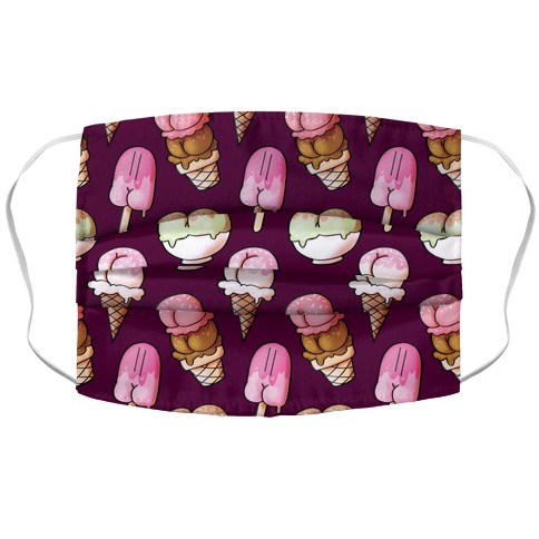 Ice Cream Butts Accordion Face Mask