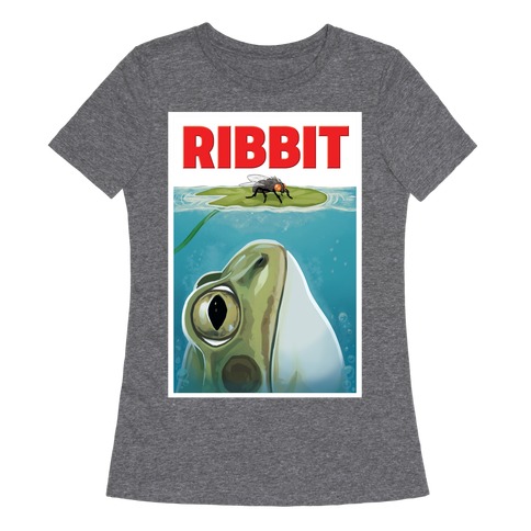Ribbit Jaws Parody Womens T-Shirt