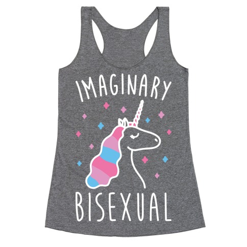 Imaginary Bisexual Unicorn Racerback Tank Top