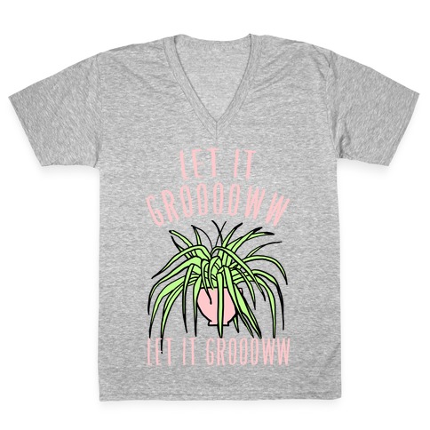 Let It Grow Let It Grow V-Neck Tee Shirt