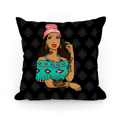 Hipster Pocahontas Pillow