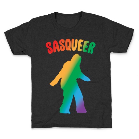Sasqueer Parody White Print Kids T-Shirt