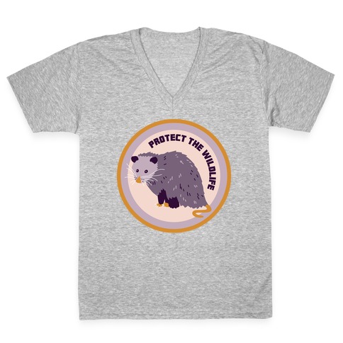 Protect the Wildlife (Opossum) V-Neck Tee Shirt