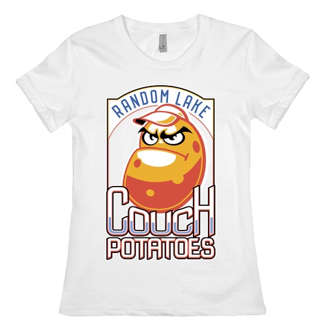 Couch Potatoes Fake Sports Team Womens T-Shirt