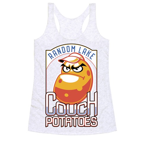 Couch Potatoes Fake Sports Team Racerback Tank Top