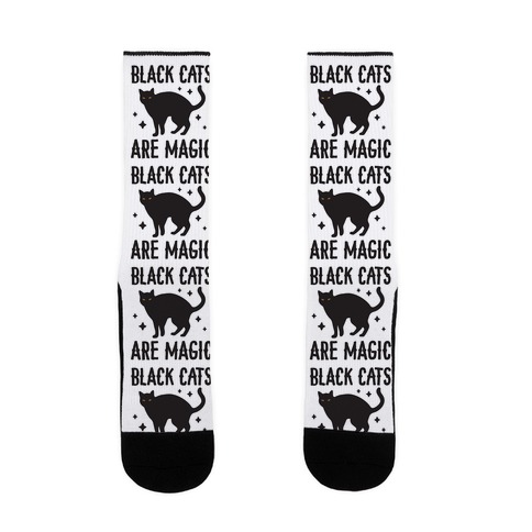 Black Cats Are Magic Sock